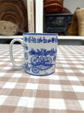 Spode blue room mug cup vintage cycling